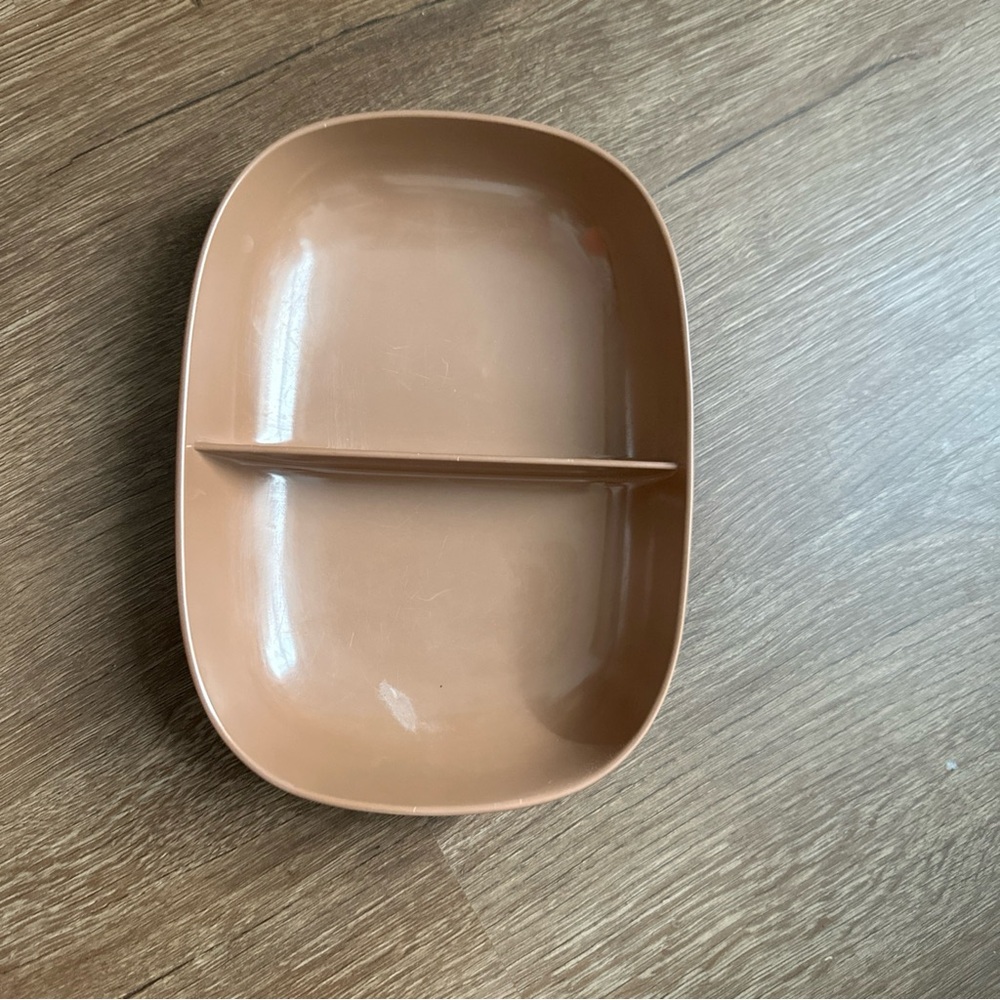 Vintage Texas Ware Melamine Divided Serving Dish Tan‎ Beige Mid Century 118 Tray